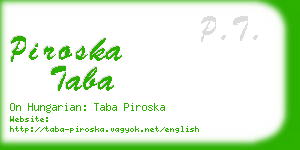 piroska taba business card